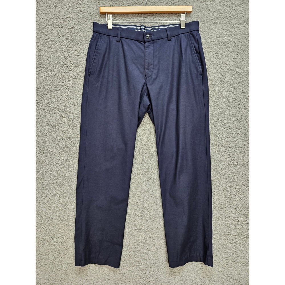 Michael Kors Chino Pants 32W x 30L Navy Blue Slim Stretch Business Casual